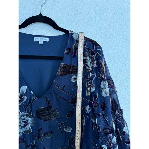 Floral Navy Midi Dress - Picture 2 of 14